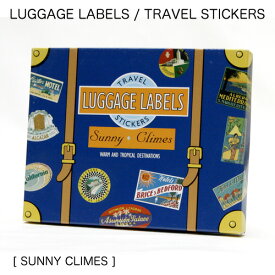 ステッカー スーツケース おしゃれ LUGGAGE LABELS ラゲッジレーベルズ トラベルステッカーズ 20枚入り＜Sunny Climes＞ アメリカン雑貨