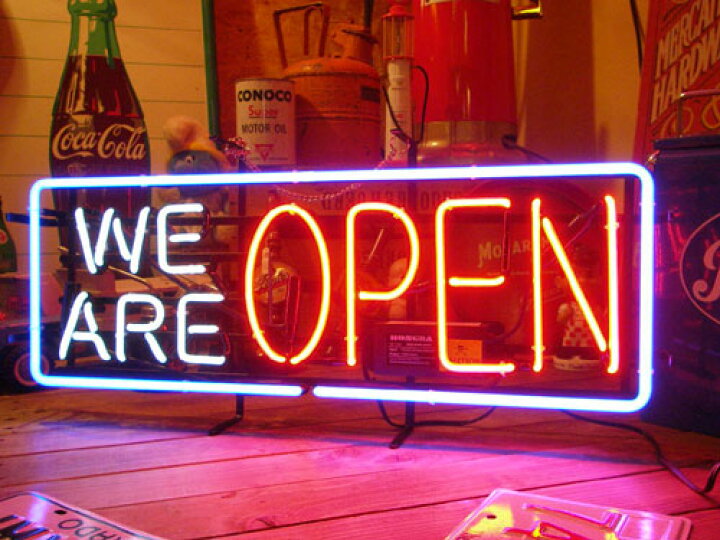 楽天市場】ネオンサイン We Are Open ネオン管 照明 店舗装飾