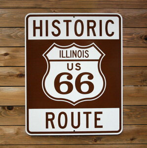 gtBbNTC HISTORIC Route 66 ILLINOIS qXgbNE[g66 CmC c76×61cm [g66 HW Vi AJ