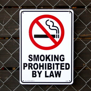 �v���X�`�b�N���b�Z�[�W�T�C���{�[�h SMOKING PROHIBITED BY LOW �i�@�ɂ��i���͋֎~����Ă��܂� �j CA-25 �ē��Ŕ� �X�ܑ��� �A�����J�G�� �A�����J���G��