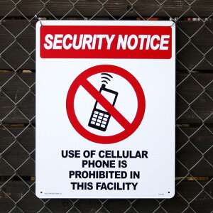 �v���X�`�b�N���b�Z�[�W�T�C���{�[�h L�T�C�Y SECURITY NOTICE �i�g�юg�p�֎~ �j CA-L04 �A�����J�G�� �A�����J���G��