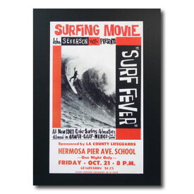 サーフムービーポスター L-6 「SURF FEVER」 サイズ：30.5×18.5cm アメリカ雑貨 アメリカン雑貨