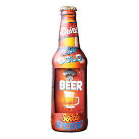 ビッグボトル型 ボトルキャップオープナー DRINK ICE COLD ジョッキ #167376 高さ61×幅17.5cm 栓抜き オブジェ アメリカ雑貨 アメリカン雑貨
