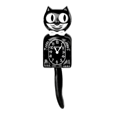 TheOriginalKit-CatKlockオリジナルキットキャットクロック(ブラック)【レトロインテリア/キッチン/ビンテージ/壁掛け時計/振り子時計/アメリカ製/アメリカン雑貨】