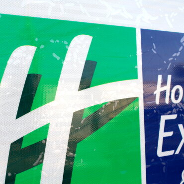 直輸入USEDロードサイドサインHolidayInnExpress&Suits(片面)H92×W122cmガレージディスプレー大型看板店舗看板アメリカ雑貨