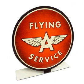 アメリカンスティールサイン「Flying A Service Topper」 PTST-144 フライングAサービス 卓上 自立式 メタルサイン 看板 アメリカ雑貨 アメリカン雑貨
