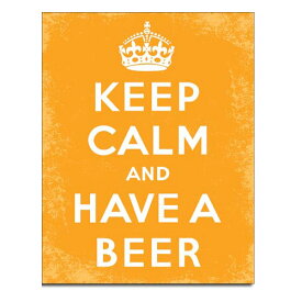 メタルサイン 「Keep Calm - Beer」# 2257 キープカーム 縦40.5×横31.7cm ブリキ看板 アメリカ製 店舗装飾 壁面ディスプレー アメリカ雑貨