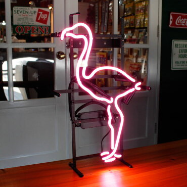 アメリカンネオンサインPINKFLAMINGO縦55×横34cmフラミンゴガレージインテリアネオン管電飾店舗装飾アメリカ雑貨アメリカン雑貨
