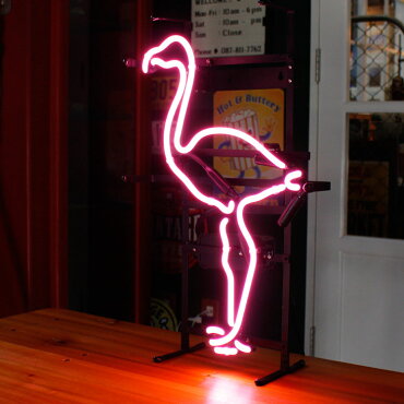 アメリカンネオンサインPINKFLAMINGO縦55×横34cmフラミンゴガレージインテリアネオン管電飾店舗装飾アメリカ雑貨アメリカン雑貨