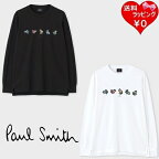 【送料無料】【ラッピング無料】ポールスミス Paul Smith TシャツロンT Repeating Zebra ロングスリーブ 長袖 オーガニック 綿100%