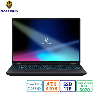 GALLERIA ZL7C-R57-6A Core Ultra 7 255HX / RTX 5070 / 32GB / 1TB Gen4 SSD K/19336-11a