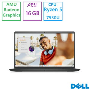 Dell(�f��) �m�[�g�p�\�R�� DELL Inspiron 15 Ryzen 5 7530U�E16GB�������E512GB SSD���ځE�J�[�{���u���b�N�E�V�i