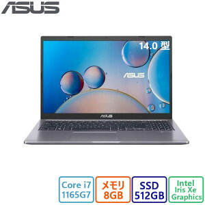 ASUS(GCX[X) m[gp\R ASUS X515EA-BQI7YAWS/15.6^/Core i7/8GB/512GB/Windows 11 Home 64 rbg/Vi