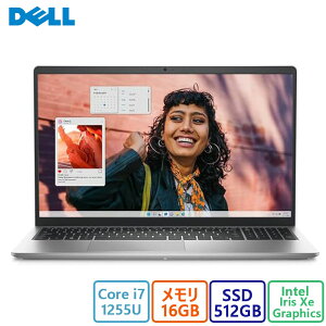 Dell(f) m[gp\R DELL Inspiron 15 3520 NI375-EHHBSC [v`iVo[]/Core i7/16GB/512GB/Win 11 Home/MS Office Home and Business 2021/Vi