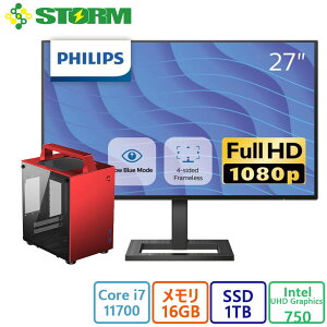 Vi STORM(Xg[) Q[~OPC STORM RpNgPC / TS-I7700MT8R (RED) / TChKXplEA~P[X̗p /i7/16GB/1TB/27^