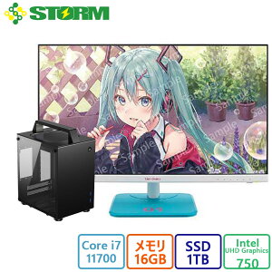 Vi STORM(Xg[) Q[~OPC STORM RpNgPC/TS-I7700MT8B/TChKXplEA~P[X̗p/~NR{fBXvC 23.8^tHD