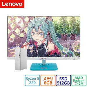Lenovo(���m�{) �f�X�N�g�b�v�p�\�R�� Lenovo IdeaCentre Tower 08AKP10 Ryzen 5 220�E8GB�������[�E512GB SSD���ځE23.8�^�E�V�i