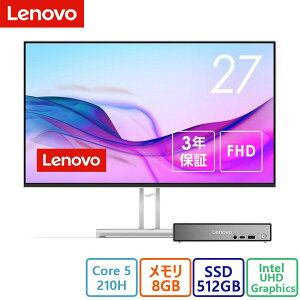 Lenovo(m{) fXNgbvp\R Lenovo ThinkCentre neo 50q Tiny Gen 5 ECore 5 210HE8GBE512GB SSDځE27.0^EVi