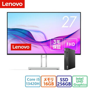 Lenovo(m{) fXNgbvp\R Lenovo ThinkCentre neo 50q Tiny Gen 4 Core i5 13420HE32GB[E256GB SSDځE27^EVi