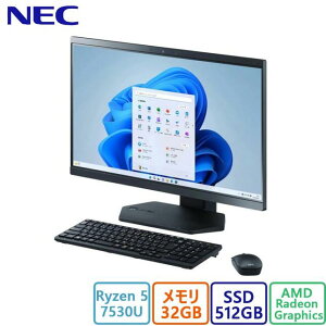 �������� NEC(���{�d�C) �f�X�N�g�b�v�p�\�R�� NEC LAVIE A23 A2355/GAB/Ryzen 5/16GB/512GB/23.8�^/Microsoft Office Home and Business 2021/NEC Refreshed PC/�W��