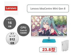 Lenovo(���m�{) �f�X�N�g�b�v�p�\�R�� Lenovo IdeaCentre Mini Gen 8 Core i5 13420H�E8GB�������[�E512GB SSD���ځE�I�t�B�X�t���E23.8�^�E�V�i