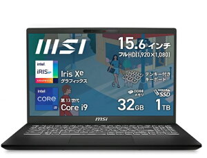 MSI �r�W�l�X�m�[�g�p�\�R�� Modern-15-H-C13M-7258JP 15.6�C���`(�t��HD:1,920×1,080)/Core i9-13900H/Iris Xe �O���t�B�b�N�X/������ 32GB/SSD 1TB/Windows 11 Home/���{��L�[�{�[�h