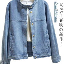 楽天市場】デニムジャケット ノーカラー（サイズ（S/M/L）4L）（コート 
