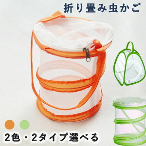 送料無料 虫かご 折り畳み 小型 虫捕りケージ メッシュ仕様 小型 軽量 通気性あり 観察 虫捕り 蝶 夏休み アウトドア