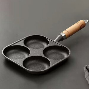 送料無料 目玉焼き フライパン 4穴卵フライパン IH対応 鉄 仕切り付き IH対応 フリー 4つ穴 フライパン マルチパン くっつかない 洗いやすい 4つ穴円形フライパン パンケーキ 焼きおにぎり グ