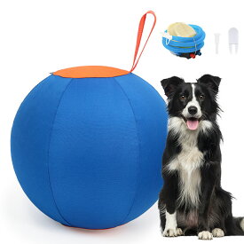 犬用おもちゃ 大型インフレータブルボール 空気入れ 弾む 割れにくい 噛む耐久ボール 歯みがきボール ストレス解消ボール ゴールデンレトリバー シバイヌ コーギー 自遊遊び ペットトレーニングボール 安全素材