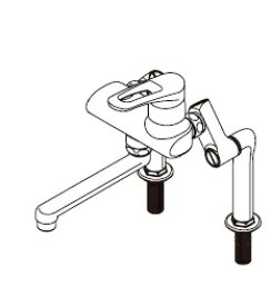 イトミック 水栓金具【MZ-6N3】まぜまぜ MZ-N3シリーズ 立ち上がり配管〔GI〕