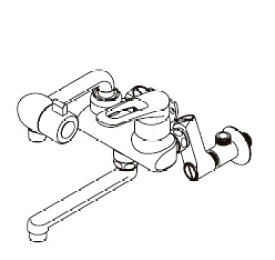 イトミック 水栓金具【MZ-7N3】まぜまぜ MZ-N3シリーズ 埋め込み露出配管〔GI〕