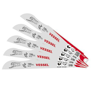 ∀ベッセル/VESSEL 【SBC-2415-5】チーターブレード(金属用) 5枚組 (150mm/24山) セーバーソーブレード (4907587031051)