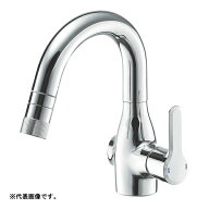 ∠三栄水栓/SANEI 水栓金具【EK370E】シングルスプレー混合栓(センサー式)〔GA〕
