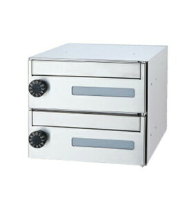 ▲●u.神栄ホームクリエイト【SMP-19-2FF】郵便受箱 (ダイヤル錠付) 前入前出型 2戸用 大型ダイヤル錠