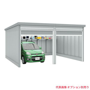 ●u.イナバ物置/稲葉製作所 ガレージ【GRN-2642HL-2】CS クールシルバー GRN ガレーディア 一般型 高基礎 注2週