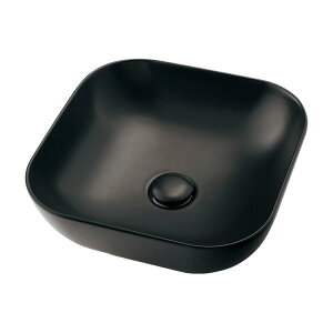 ●カクダイ【#LY-493232-D】角型手洗器 マットブラック 置型 陶器製 Olympia〔GB〕