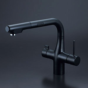 KVK 水栓金具【KM6131DECM5】キッチン水栓 電池タイプ ビルトイン浄水器用シングルシャワー付混合栓(センサー) 浄水カートリッジセット別売〔HB〕
