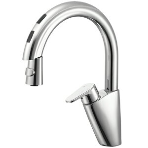 三栄水栓/SANEI 【AEK8700E】シングル混合栓(音声認識&センサー式) AQUVOI+ 受注生産〔FA〕