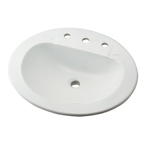 ●カクダイ【#CL-K1001AC】丸型洗面器//3ホール〔GB〕