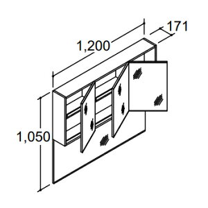 INAX/LIXIL ʉϑyMDCX-1203TXzhDPAEJE^[ ~[Lrlbg 3ʋ ƖȂE~߃R[gȂ Ԍ1200 1TkGEl