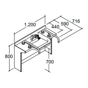 INAX/LIXIL ʉϑyVHO-1208J1TEE1(P)-DzhDPAEJE^[  ʒn vX ǔr ʊ퍂700 Ԍ1200 1TkGEl