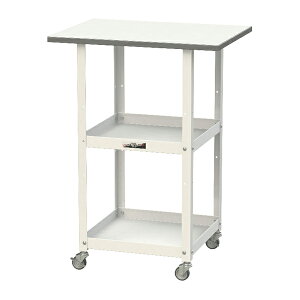 ●u.ヤマキン/山金工業 【HTCM-6045W】天板付き150ワゴン 低圧メラミン天板仕様 棚板2段タイプ W600×D450×H825 組立式