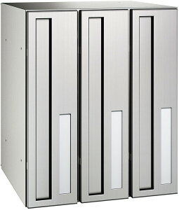 ▲●u.ダイケン 郵便受【CSP-221T-3D】ポステック CSP-221T型 前入れ後出し・3戸用・縦型