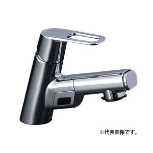 KVK 水栓金具【FSL150DZDEFT】シングルシャワー付混合栓 (センサー付) 電池タイプ 泡沫吐水 逆止弁付 寒冷地〔HB〕