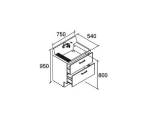 INAX/LIXIL sAyAR3FH-755SYznCO[h ʉϑ{ tXCh^Cv ʒn VOo[V[ Ԍ750mmkHJl