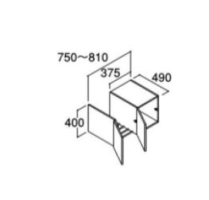 INAX/LIXIL sAyARU-755Fz~hO[h Abp[LrlbgԌt Ԍ750`810mm 󒍖1TkHJl