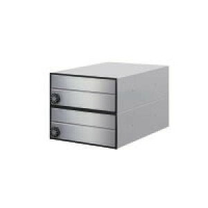 ●u.田島メタルワーク【MX-92-28FF-2-HL (myナンバー錠)】集合住宅用 郵便受箱 前入前出 引上げ扉 2段 ヘアライン 防雨仕様 大型郵便対応タイプ