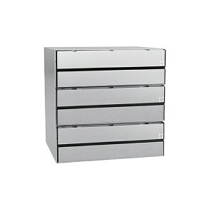 ▲●u.ダイケン 郵便受【CSP-231Y-3D】ステンレス クリア塗装 大型郵便物対応 集合郵便受 ポステック 前入れ後出し 3戸用 横型