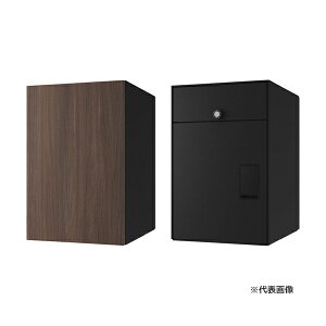 ▲●u.ナスタ/Nasta 【KS-TL06TR-P475-WNT】ウォールナット×ブラック 宅配ボックス サイズL ポスト一体型 前入後出 防水タイプ 右勝手 受注約1週